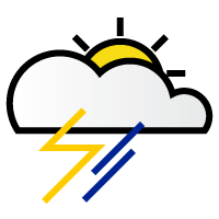 vereinzelte Gewitter